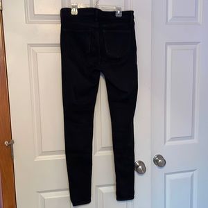Fleece-lined black jeans